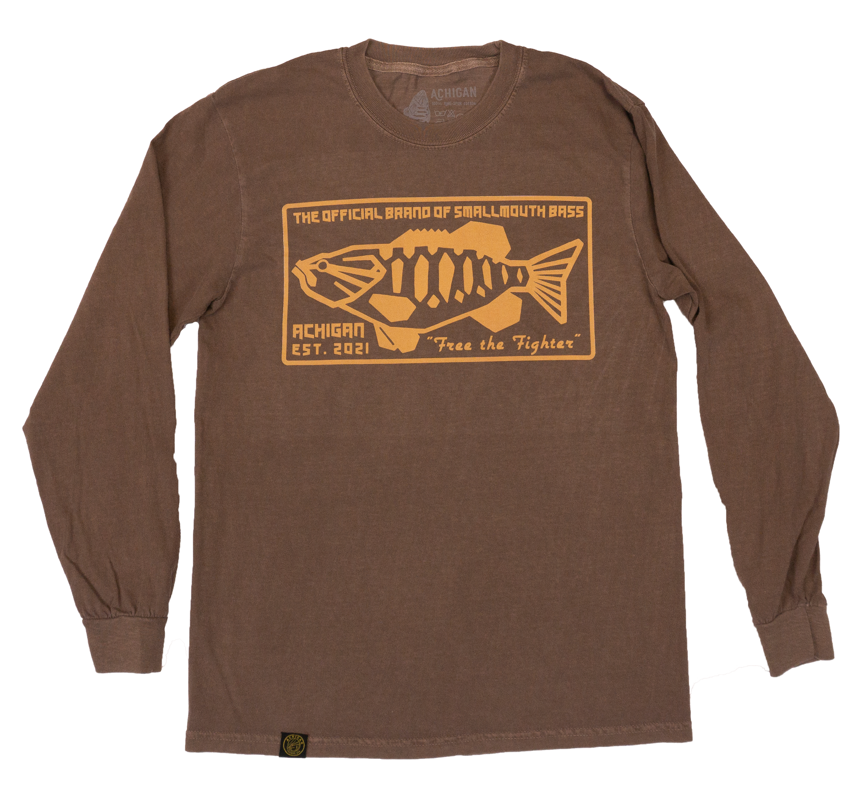 Free the Fighter Heavyweight Long Sleeve Espresso/Yellow