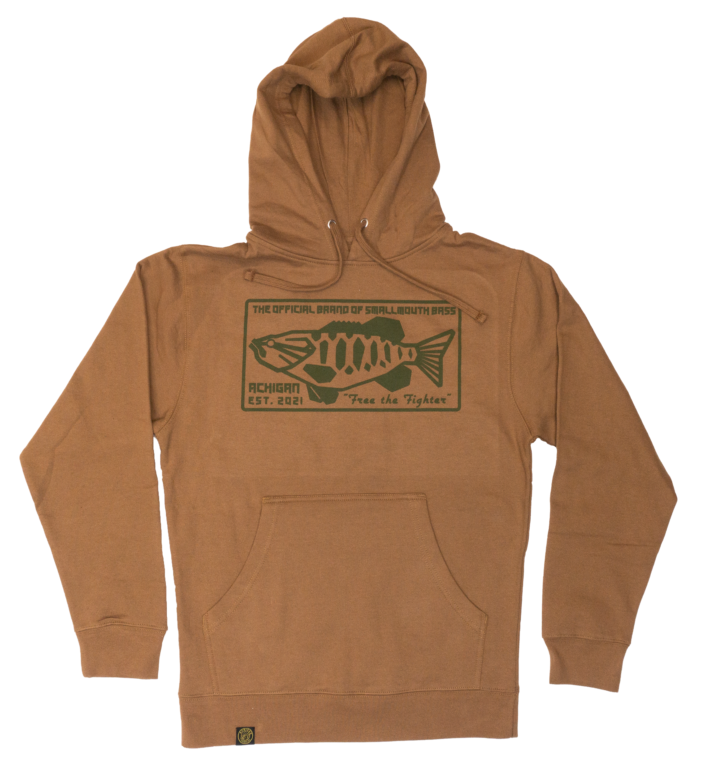Free the Fighter Hoodie Camel/Green