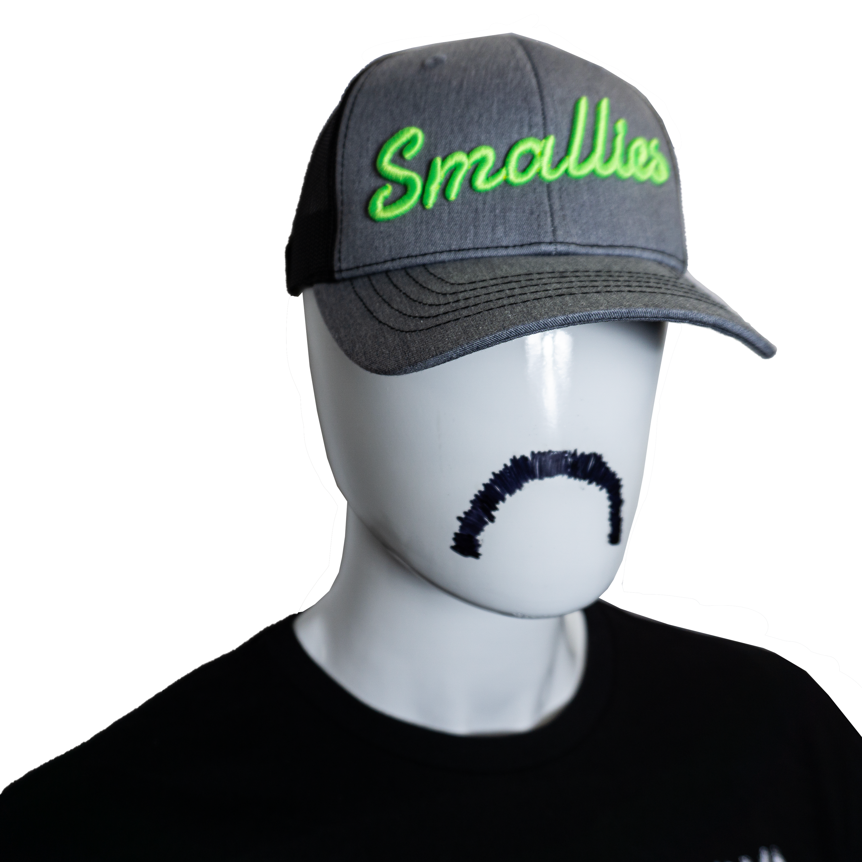 Smallies Hat Grey/Lime *Youth*