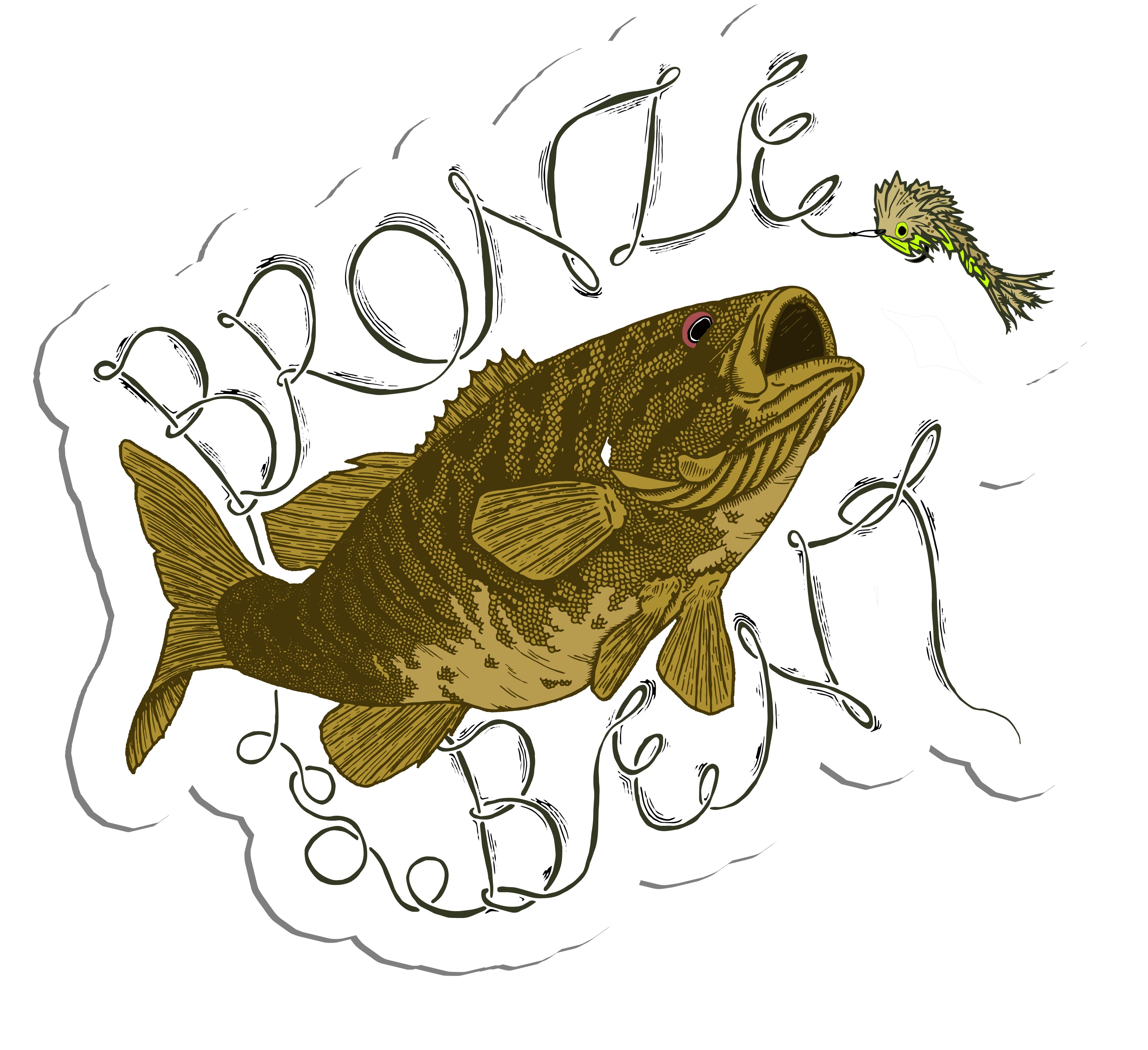 Bronze Bent Fly Decal