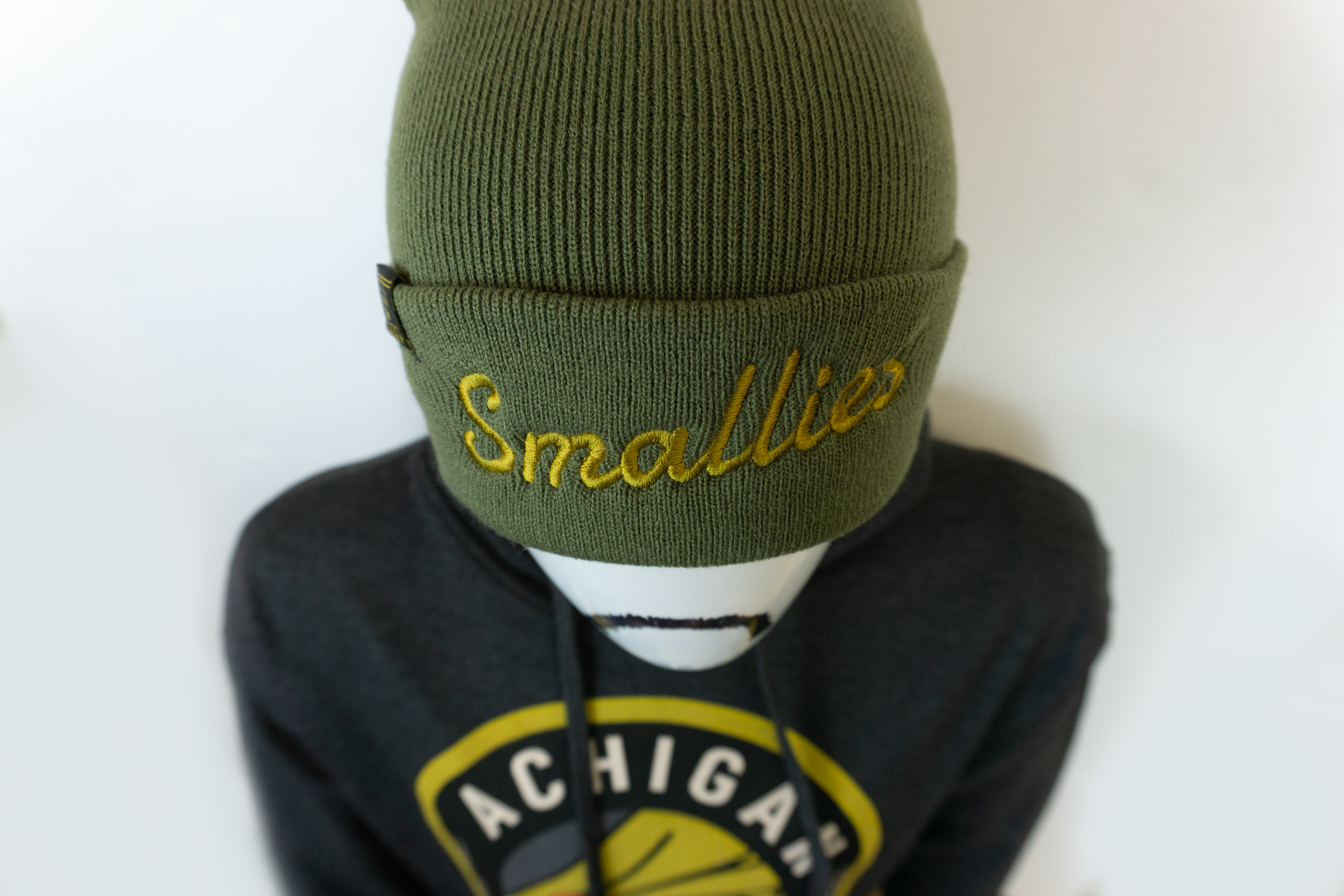 Smallies Beanie - Olive/Bronze