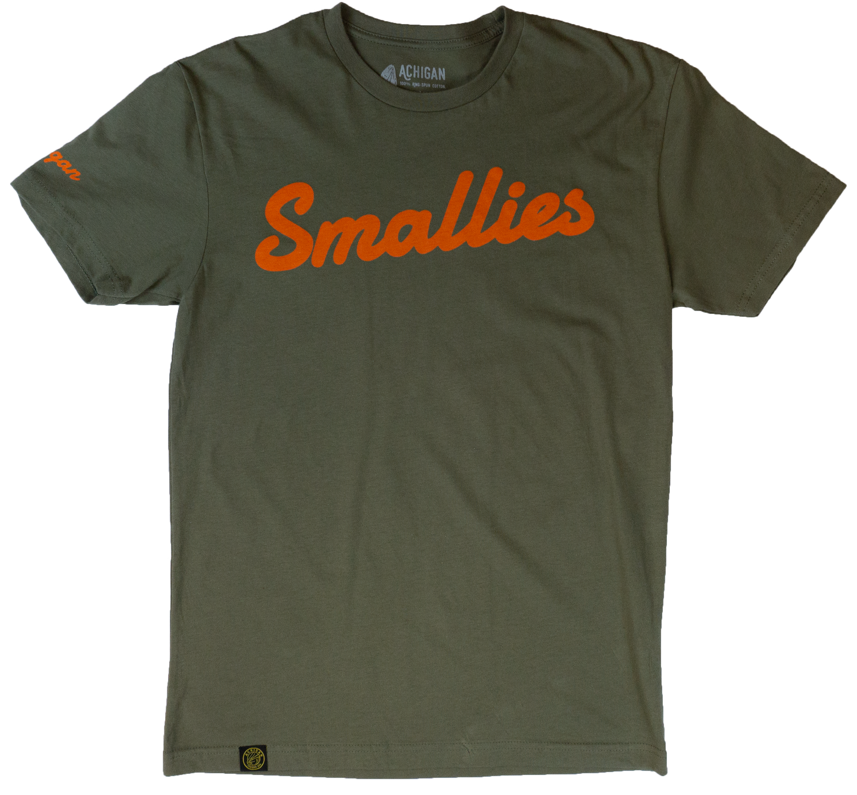 Smallies Tee Olive/Orange